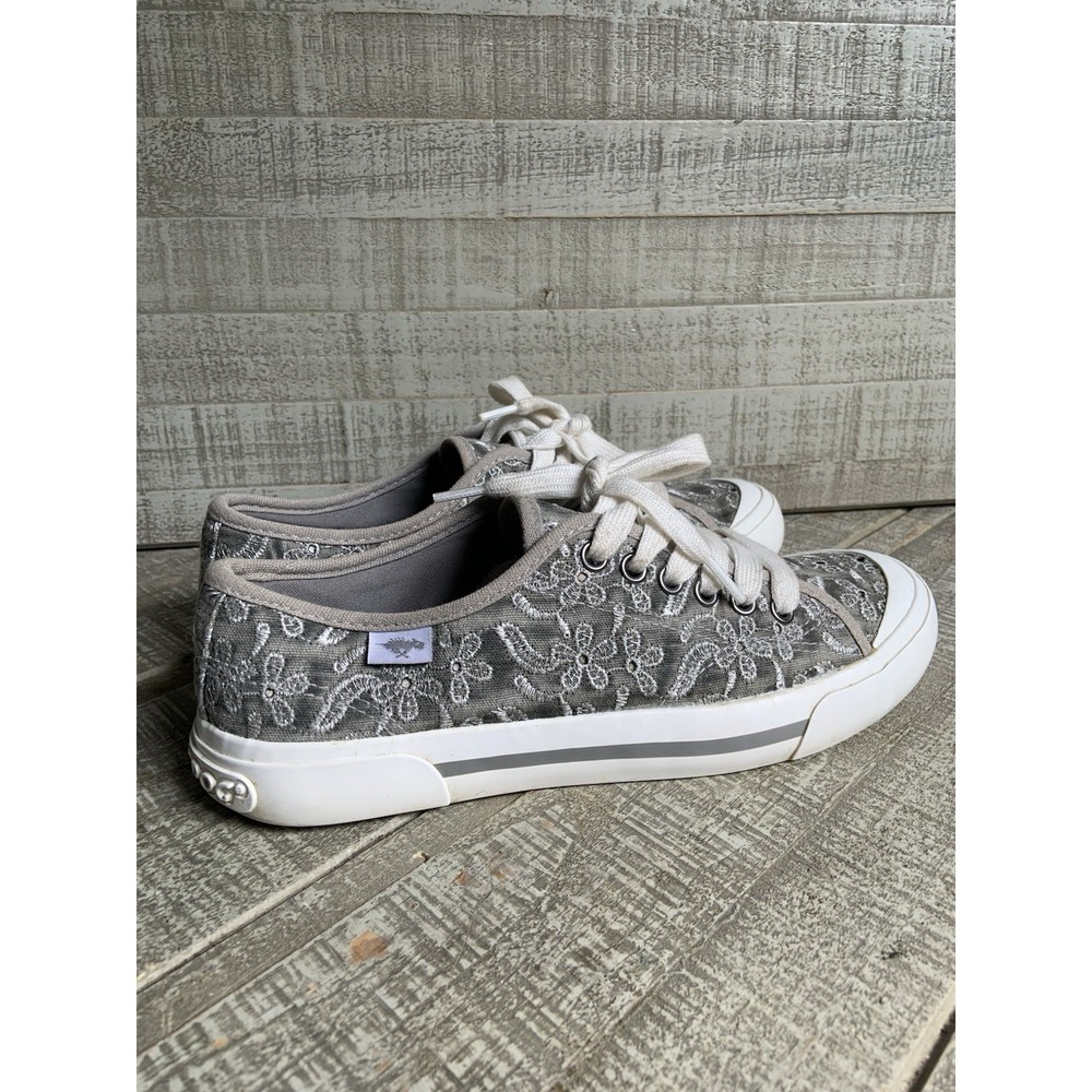Rocket Dog Comfy Casual Women's sneakers Shoes Gray Floral Pattern Size 8